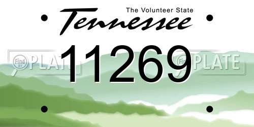 11269 Tennessee License Plate