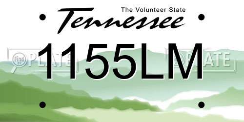 1155LM Tennessee License Plate