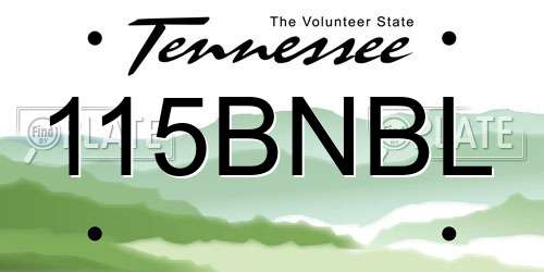 115BNBL Tennessee License Plate