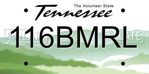 116BMRL Tennessee License Plate