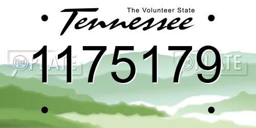 1175179 Tennessee License Plate