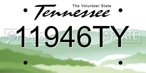 11946TY Tennessee License Plate