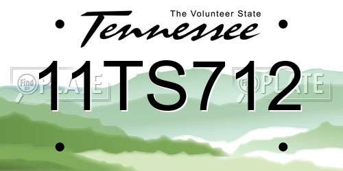 11TS712 Tennessee License Plate