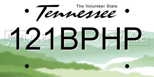 121BPHP Tennessee License Plate