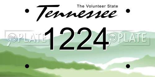 1224 Tennessee License Plate