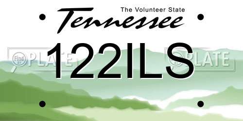 122ILS Tennessee License Plate