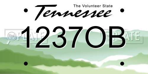 1237OB Tennessee License Plate