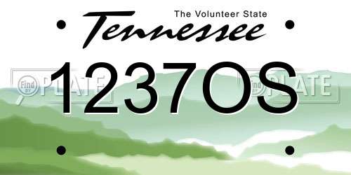 1237OS Tennessee License Plate
