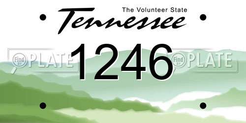 1246 Tennessee License Plate