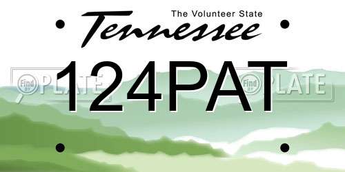 124PAT Tennessee License Plate