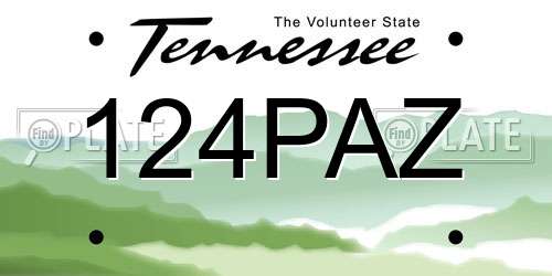 124PAZ Tennessee License Plate