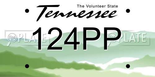 124PP Tennessee License Plate