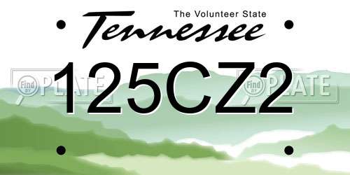 125CZ2 Tennessee License Plate