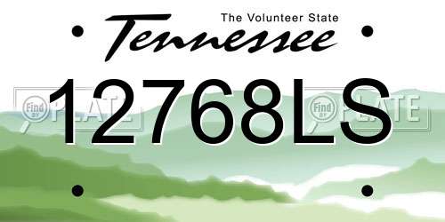 12768LS Tennessee License Plate