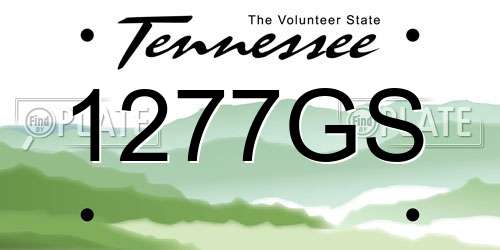 1277GS Tennessee License Plate