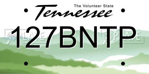 127BNTP Tennessee License Plate