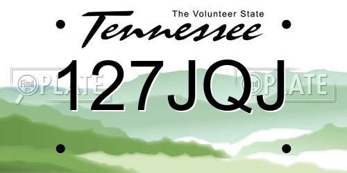 127JQJ Tennessee License Plate