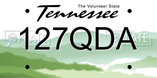 127QDA Tennessee License Plate