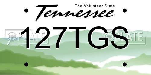 127TGS Tennessee License Plate