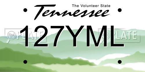 127YML Tennessee License Plate