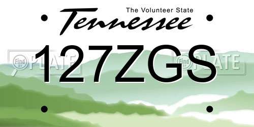 127ZGS Tennessee License Plate
