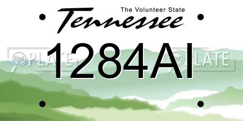 1284AI Tennessee License Plate