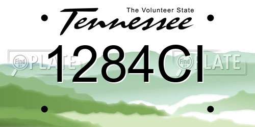 1284CI Tennessee License Plate