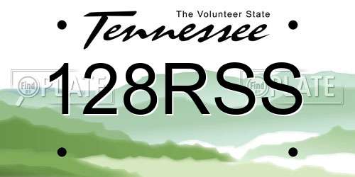 128RSS Tennessee License Plate