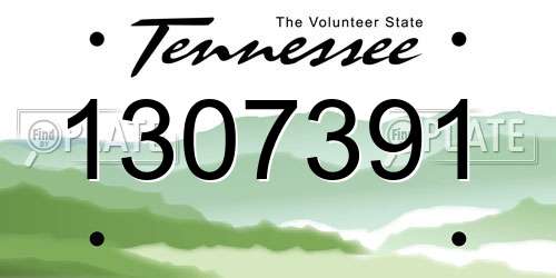 1307391 Tennessee License Plate