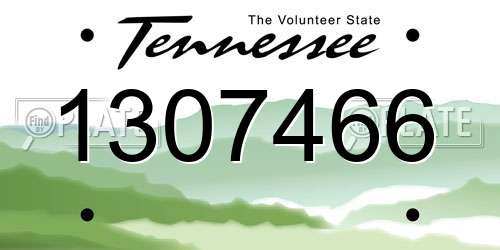 1307466 Tennessee License Plate