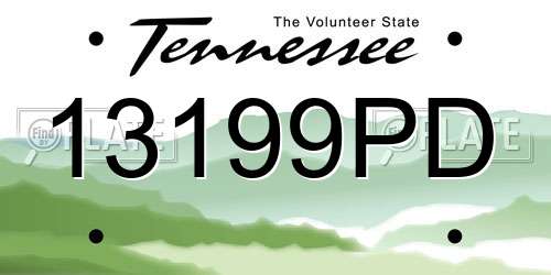 13199PD Tennessee License Plate