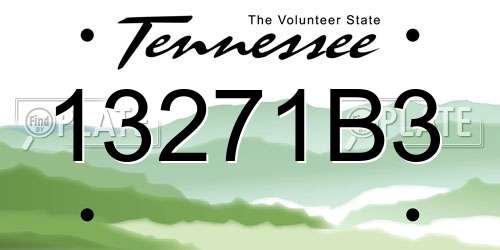 13271B3 Tennessee License Plate