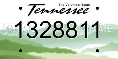 1328811 Tennessee License Plate