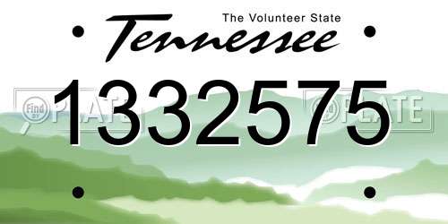 1332575 Tennessee License Plate