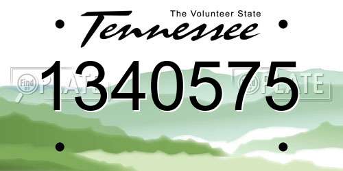 1340575 Tennessee License Plate