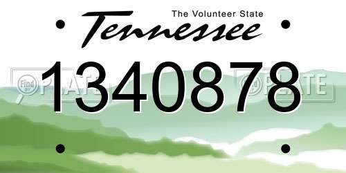1340878 Tennessee License Plate