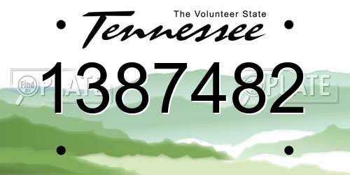 1387482 Tennessee License Plate