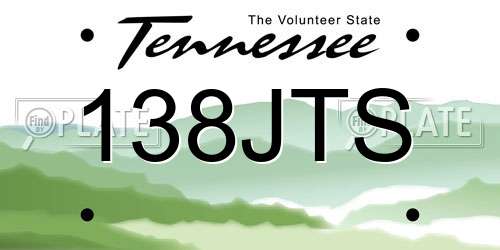 138JTS Tennessee License Plate