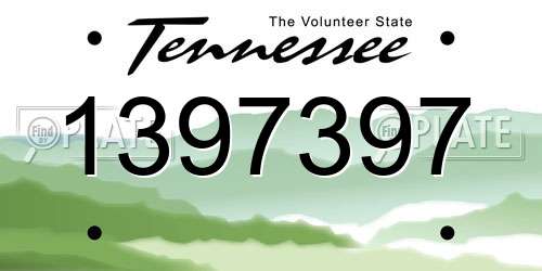 1397397 Tennessee License Plate