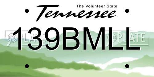 139BMLL Tennessee License Plate