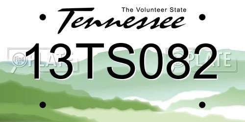 13TS082 Tennessee License Plate
