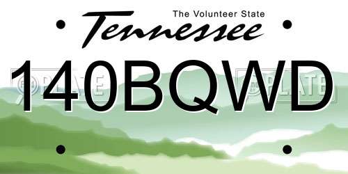 140BQWD Tennessee License Plate