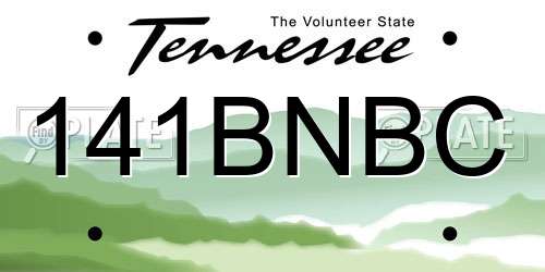 141BNBC Tennessee License Plate