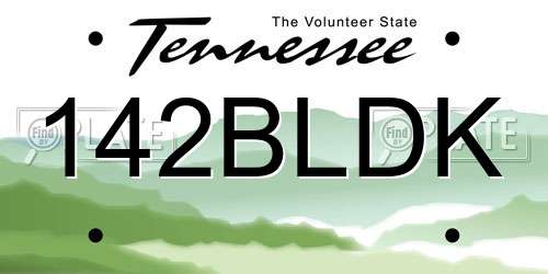 142BLDK Tennessee License Plate