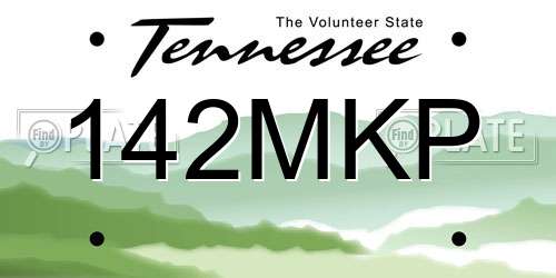 142MKP Tennessee License Plate