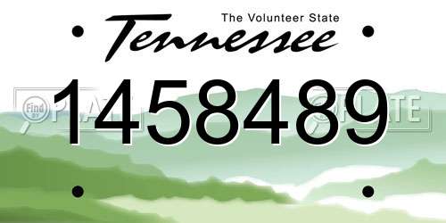 1458489 Tennessee License Plate