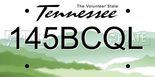 145BCQL Tennessee License Plate