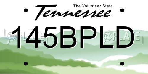 145BPLD Tennessee License Plate