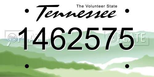 1462575 Tennessee License Plate