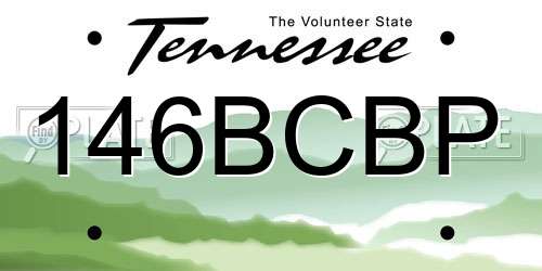 146BCBP Tennessee License Plate
